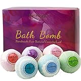 Bath Bombs Ultra Lush 6 XXL All Natural Fizzies With Dead Sea Salt Coco Butter and Shea Essential Oils Best Idea for Birthday, Mom, Girl, Him, Kids Add to Bath Basket