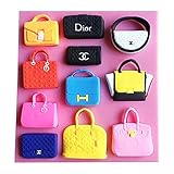 SaSa Design Mini Handbag Shape Fondant Cake Chocolate Mold Candy Kitchen Baking Tools (Bags Mold)