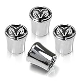 CzlpV 4 Pcs Black Tire Valve Stem Caps for Dodge Ram