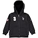 U.S. Polo Assn. Big Boys' Fleece Jacket with Sherpa Lining, Dark Heather Gray, 10/12