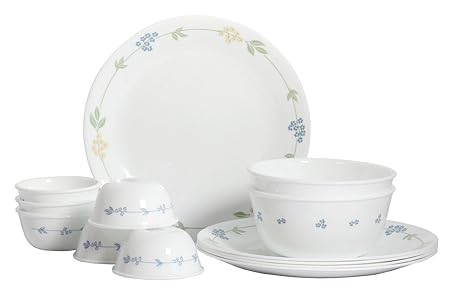 Corelle Livingware Secret Garden Dinner Set, 14-Pieces