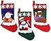 Christmas Stockings for Kids - Set of 3 - Family Fireplace Decorations and Cute Santa Stocking Fillers for Light Gifts & Goodies – 18’’/46cm Long, Classic Unique Xmas Socks Made of Soft Felt