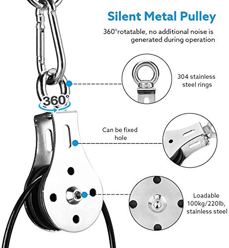 Cable-Machine-Gym-Pulley-System-Fitness-Lat-Pulldown-Bars-Attachments-18M-LAT-and-Lift-Pulley-Cable-System-with-Loading-Pin-Home-Gym-Equipment-for-Triceps-Pull-Down-Biceps-Curl-Back-Forearm