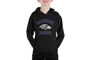 Team Fan Apparel NFL Youth Gameday Hooded Sweatshirt, Pro Football Hoodie Pullover Sweatshirt, Sports Apparel Boys and Girls