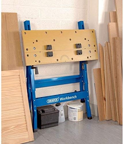 Draper 21353 Fold Down Workbench, 800mm , Blue - Image 4