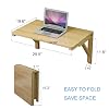 MM MELISEN Wood Folding Desk - Natural 29.5x19.6 Inch Wall Mount Fold ...