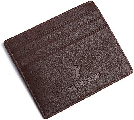 Genuine Leather RFID Blocking Card Case, Hackney Brown