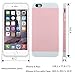 ULAK Hybrid Ultra Slim Protective Case for iPhone 6 Plus and iPhone 6s Plus (5.5 inch) Dual Layer Premium Cover with Card Storage (Pink/White)