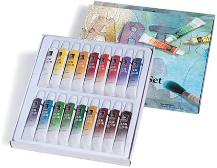 Dom 11578 Acuarela Caja 18 tubos, 12 ml, colores surtidos: Amazon.es: Oficina y papelería
