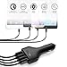 AUKEY 54W 4-Port USB Car Charger with Quick Charge 2.0 and Micro USB Cable for Samsung Galaxy S7/S6/Edge, Nexus 6, iPhone and More