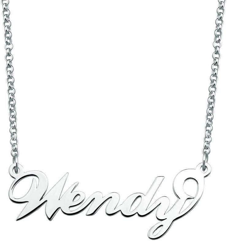 Personalized Name Necklace Initial Necklace Customized Sterling Silver Original Font Pendant Jewelry Same Day Shipping Gift for Women