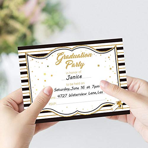 Graduation Party Supplies Invitations with Envelopes 2019,Grad Congrats Announcements 30Ct - Thumbnail 3