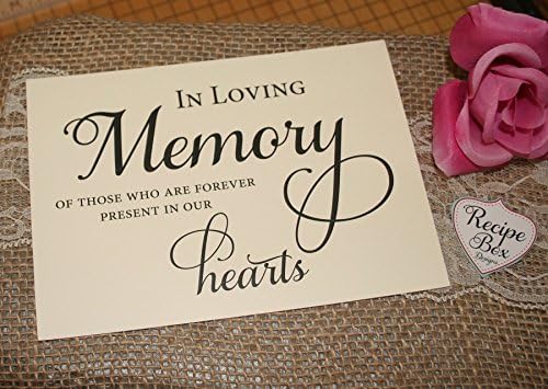 Wedding Sign, In Loving Memory of those who are forever present in our hearts