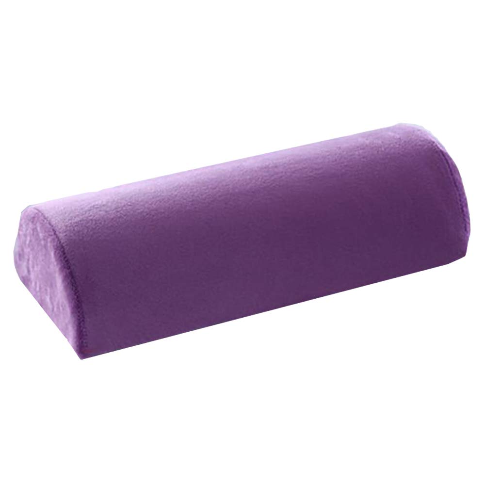 YANGHX Memory Foam Bolster Pillow for Neck Back Lumbar Spine Knee Pain Relief Pillow Support Half-Moon (Purple)