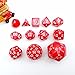 Bescon Fifty-Sided Die, 50 Sided Cube, 50 Sides Dice, 50-Sided D50 30mm Large Gaming Dice - Red Opaque Color with White Numbers