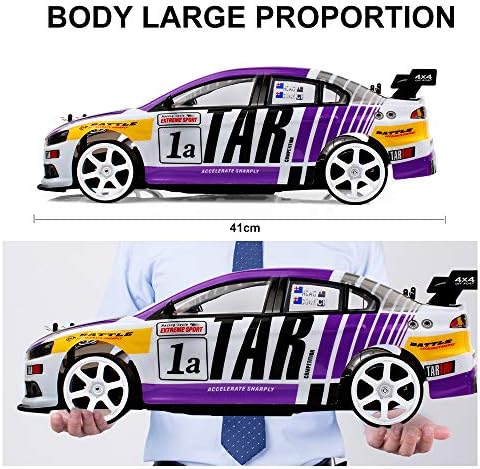 Livoty Play RC Car, Remote Control Car, Terrain RC Cars, Electric Remote Control Off Road Monster Truck, 1:10 Scale 2.4Ghz Radio 4WD Fast 70km/h MPH RC Car, with LED Ligh, 2 Rechargeable Batteries