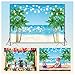 Funnytree 7x5ft Summer Tropical Beach Backdrop Glitter Bokeh Seaside Island Palm Trees Photography Background for Picture Shiny Blue Sea Sky Luau Themed Party Decorations Photo Booth Studio Props