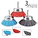 Alysontech 3-inch(75mm) Assorted Nylon Cup Brushes set nylon cup set with 1/4 shank 3Pcs