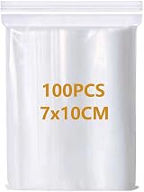 AMZJIMTOP 7x10cm 100 Small Ziplock Bags Clear Mini Grip Seal Resealable Pouches view 1