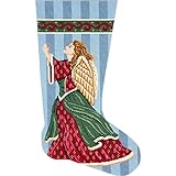 Alice Peterson Home Creations Holiday Edition Needlepoint Stocking Kit-- Angel in Praise- Large, Deluxe Size