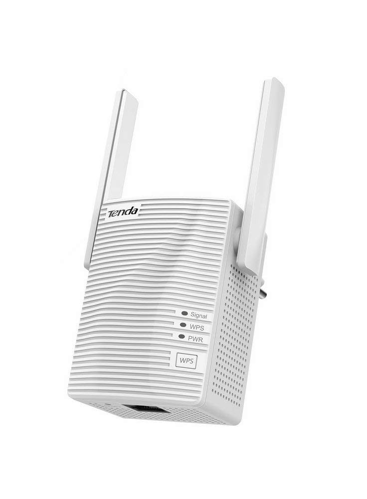 Tenda A15 Dual Band AC750 Wi-Fi Repeater, 433Mbps/5GHz+300Mbps/2.4GHz, 2 Omni-Directional Antennas for Remote Playback of 1080P HD Videos, Online Games, and High-Speed Download, white