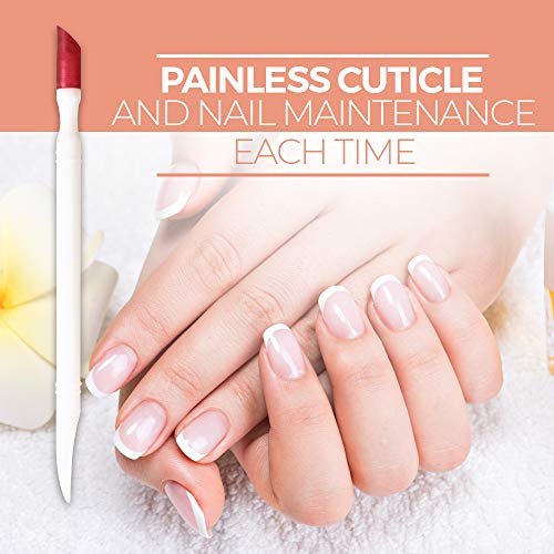 Titania Germany Manicure Double Instrument - Durable Plastic Hoof Stick with Rubber Cuticle Pusher & Nail Cleaner - Best for Grooming & Fingernail Art - Thumbnail 6