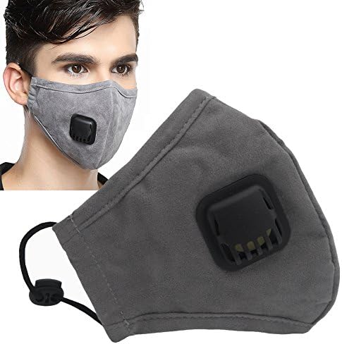 QrBxa Anti Pollution Dustproof Mask KN95 with New Adjustable Straps Washable Allergy PM2.5 Dust Mask for Running Cycling and Other Outdoor Activities (male, gray)