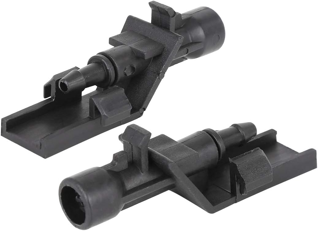 X AUTOHAUX 2pcs 76810TP6A01 Windshield Washer Nozzle Jet Spray for H onda HR-V, Black, 2.63"x0.94"x1.02"