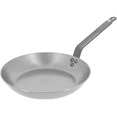 de Buyer MINERAL B Carbon Steel Fry Pan - 8&rdquo; Diameter, 5.5&rdquo; Cooking Surface - Ideal for Searing, Sauteing &amp; Reheating - Naturally Non-Stick Finish - Made in France