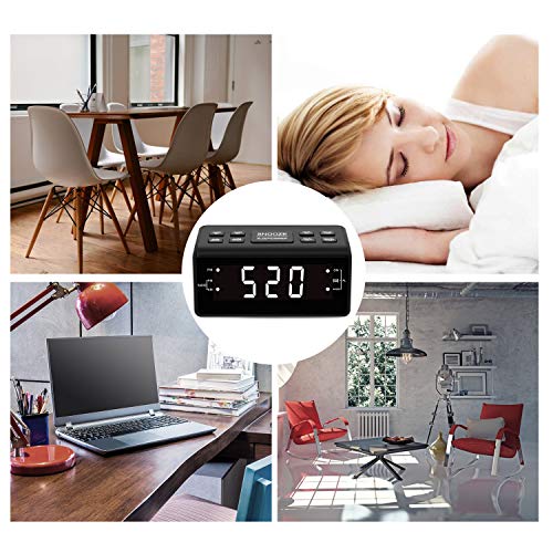 Clock Radio, Digital AM FM Alarm Clock Radio for Bedroom Guestroom or Livingroom - Thumbnail 6