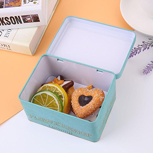 Kicode Graffiti Retro Tinplate Jewelry Tea Candy Gift Box Storage Jars With Lid Tea Coffee Candy