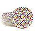BLUE PANDA Disposable Plates - 80-Count Paper Plates, Polka Dot Party Supplies for Appetizer, Lunch, Dinner, and Dessert, Kids Birthdays, 9 x 9 inches
