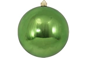 Christmas By Krebs 8" (200mm) Shiny Limeade Green [1 Piece] Extra Large Solid Oversized Huge Big Outdoor Plastic, UV Ball Ornament Hanging Tree Decorations