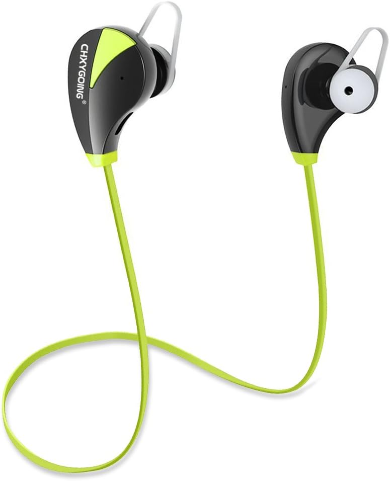 Bluetooth Headphones, CHXYGOING V4.1 Sport Bluetooth Headset, Wireless In-Ear Headphone with Standby 180 Hours, Sweatproof Noise Canceling Headphone, Built-in Microphone for iPhone, Android, and Other Smartphones, Tablets (Green)
