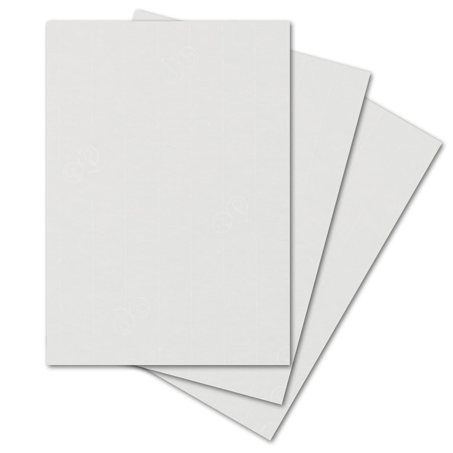 ARTOZ 25 x Craft Paper Craft Cardboard, White, DIN A4, 297 x 210 mm, Elegant egoutteur Ribbing, 220 gm² Paper