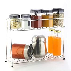 IMPEX Spice Rack / Dish Rack for Kitchen/Container Organizer Kitchen utencil Stand with Multipurpose Storage Shelf Rack…