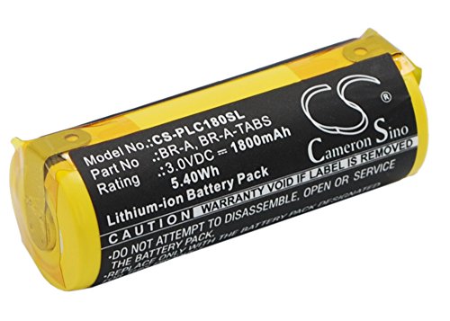 Replacement Battery For PANASONIC Automated Meter Reading, BR-A, BR-A-TABS, (1800mAh/5.40Wh)