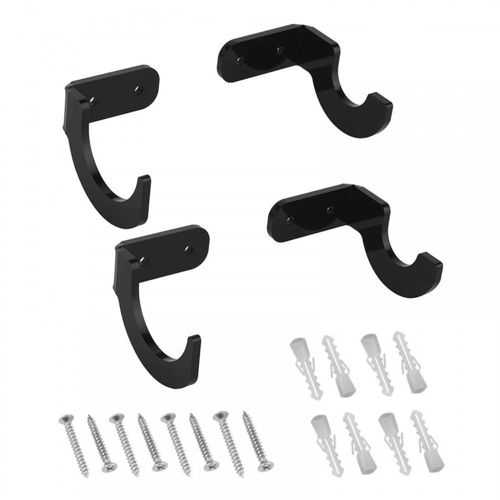 MiOYOOW 2 Pair Baseball Bat Wall Mount, Acrylic Horizontal Baseball Bat Holder Baseball Bat Display Rack Brackets with Hidden Screws for Display