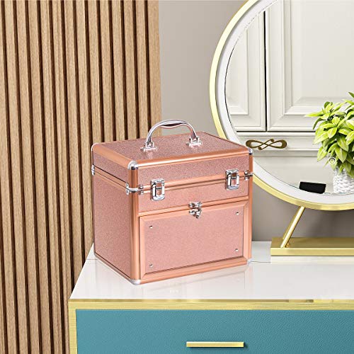 Giantex Nail Polish Travel Case Makeup Train Case Panel Nail