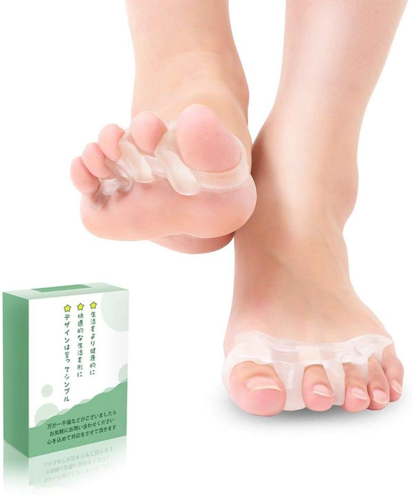 足指 サポーター Kimino 19最新版 足指美人 足指矯正パッド 指間広げる 浮き指 シリコン素材 男 女適用 2個セット Kimino 外反母趾 内反母趾用 Amazon