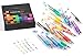 DOODLE ART PRO Glitter Gel Pens with Metallic Set of 24 for Adult Coloring Books - Assorted Colors Gel Pens Set, Fine Tip, Quick Dry, Professional Coloring Pen