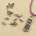 Linsoir Beads Pinch Clip Clasp Bail Metal Finish Necklace Clasps Pendant Clasps 200pcs/lot 3mmX7mm Silver Plated