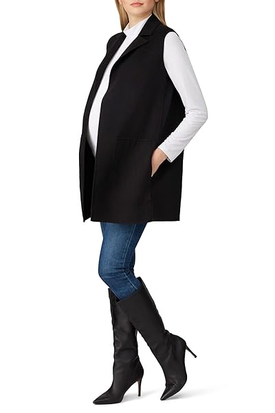 VICTOR ALFARO COLLECTIVE RENT THE RUNWAY PRE-LOVED BLACK SHORT BLAZER VEST, BLACK, SMALL