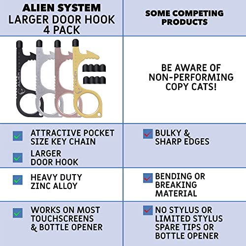 No Touch door opener tool Keychain tool with stylus tip for