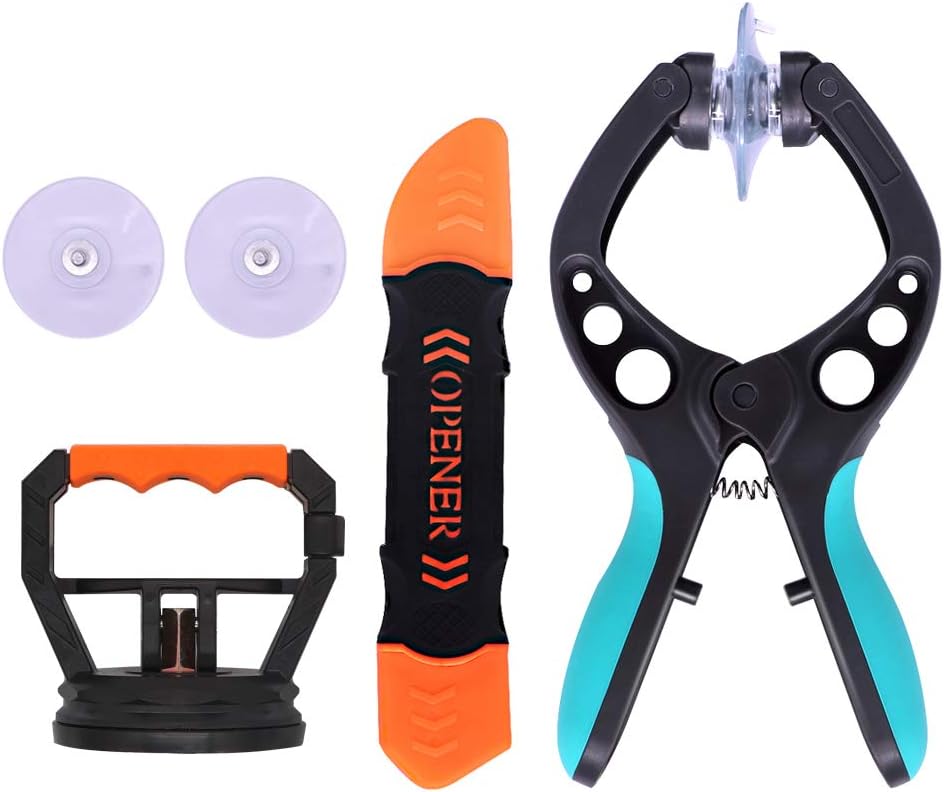 DIYPHONE Phone Repair Tools LCD Screen Opening Pliers Suction Cup Kit Spudger Disassembly Tools Set for iPhone Sumsung Huawei xiaomi LCD Screen Pry Opening Tools, 3Pcs