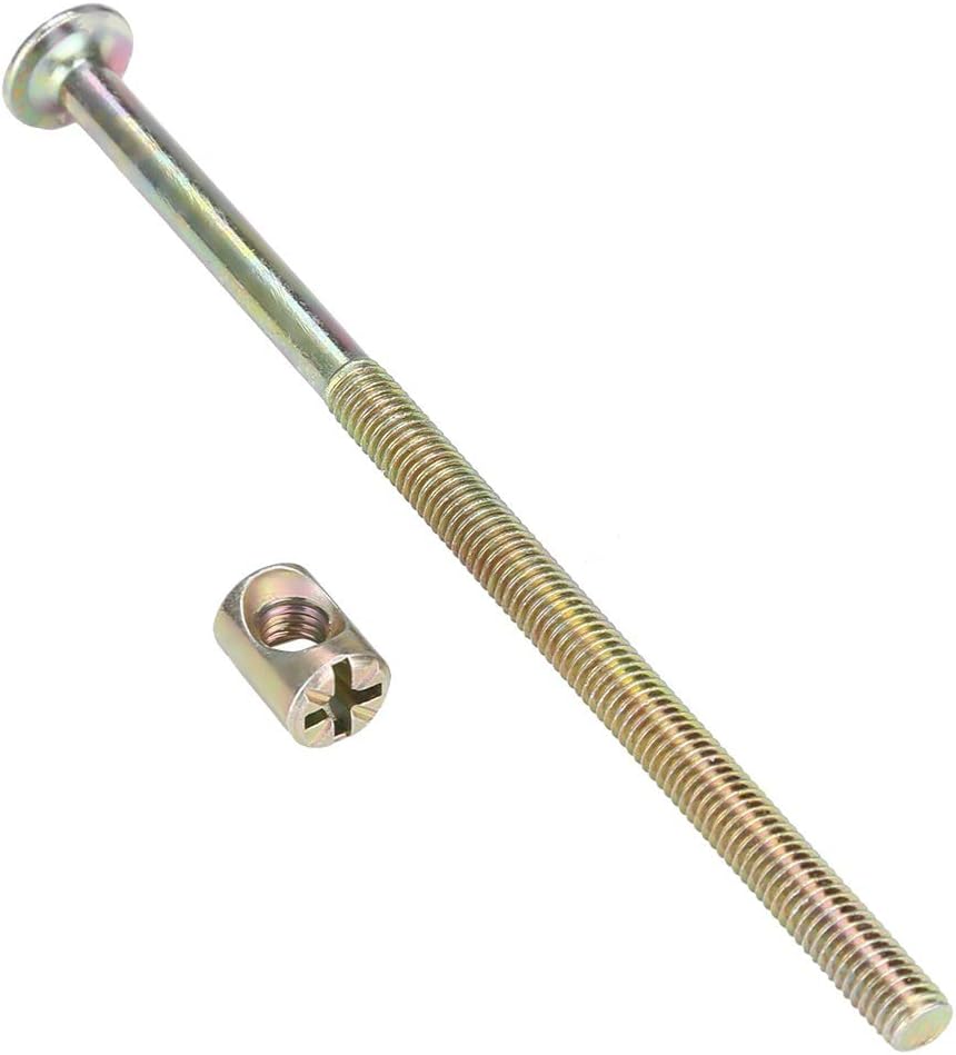 Furniture Screws, 10PCS M6 Carbon Steel 120mm Furniture Bolts, with 6mm Barrel Nuts Connector Fastener - Image 3