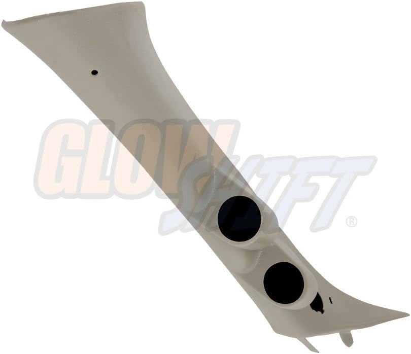 GlowShift Tan Full Size Dual Pillar Gauge Pod for 2007-2013 Chevrolet Chevy Silverado Duramax - A-Pillar Speaker Cutout - Factory Color Matched - Mounts (2) 2-1/16" (52mm) Gauges to Truck's A-Pillar