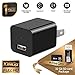 Hidden Spy Camera [Newest model] Smart Mini Spy Charger with Motion Detection and Loop Recording - Storage up to 32GB Improved 2019