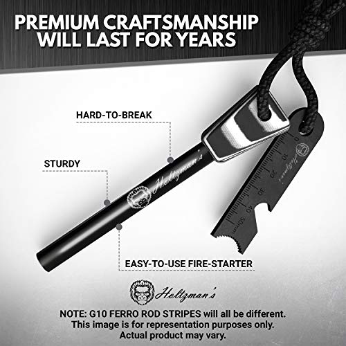 Premium Ferro Rod Fire Starter Gift Box 6" Ferrocerium Rod Survival