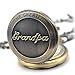 SwitchMe Retro Quartz Pocket Watch Japan Movement with Belt Clip Chain for Grandpa Bronze
